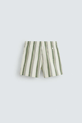 STRIPED MID-LENGTH SWIMMING TRUNKS - Image 7