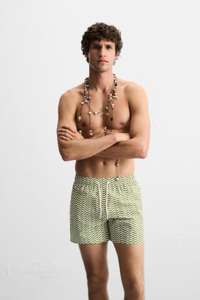 WAVY MID-LENGTH SWIMMING TRUNKS - Image 2