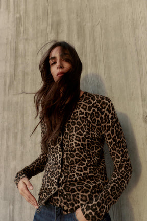 ANIMAL PRINT CARDIGAN - Image 2