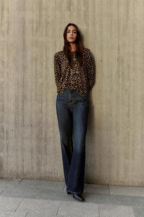 ANIMAL PRINT CARDIGAN - Image 1