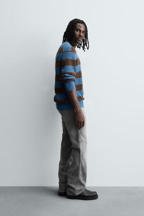 STRIPED PURL KNIT SWEATER - Image 4