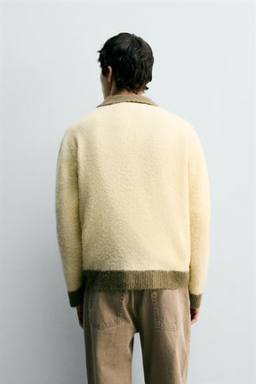 CONTRAST KNIT POLO SHIRT WITH WOOL - Image 3