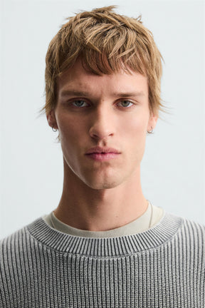 Washed Ribbed Knit