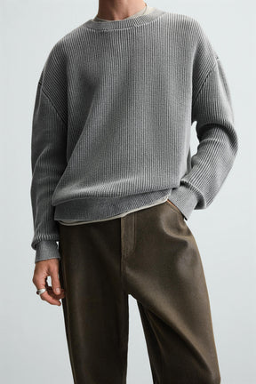 Washed Ribbed Knit