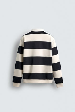 SWEATSHIRT WITH CONTRAST POLO COLLAR - Image 7