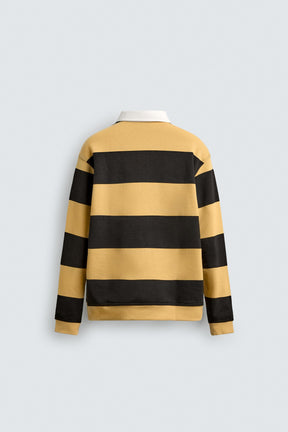 CONTRAST COLLAR POLO SWEATSHIRT - Image 7