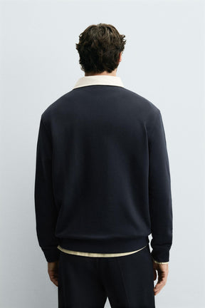 Contrast Collar Polo