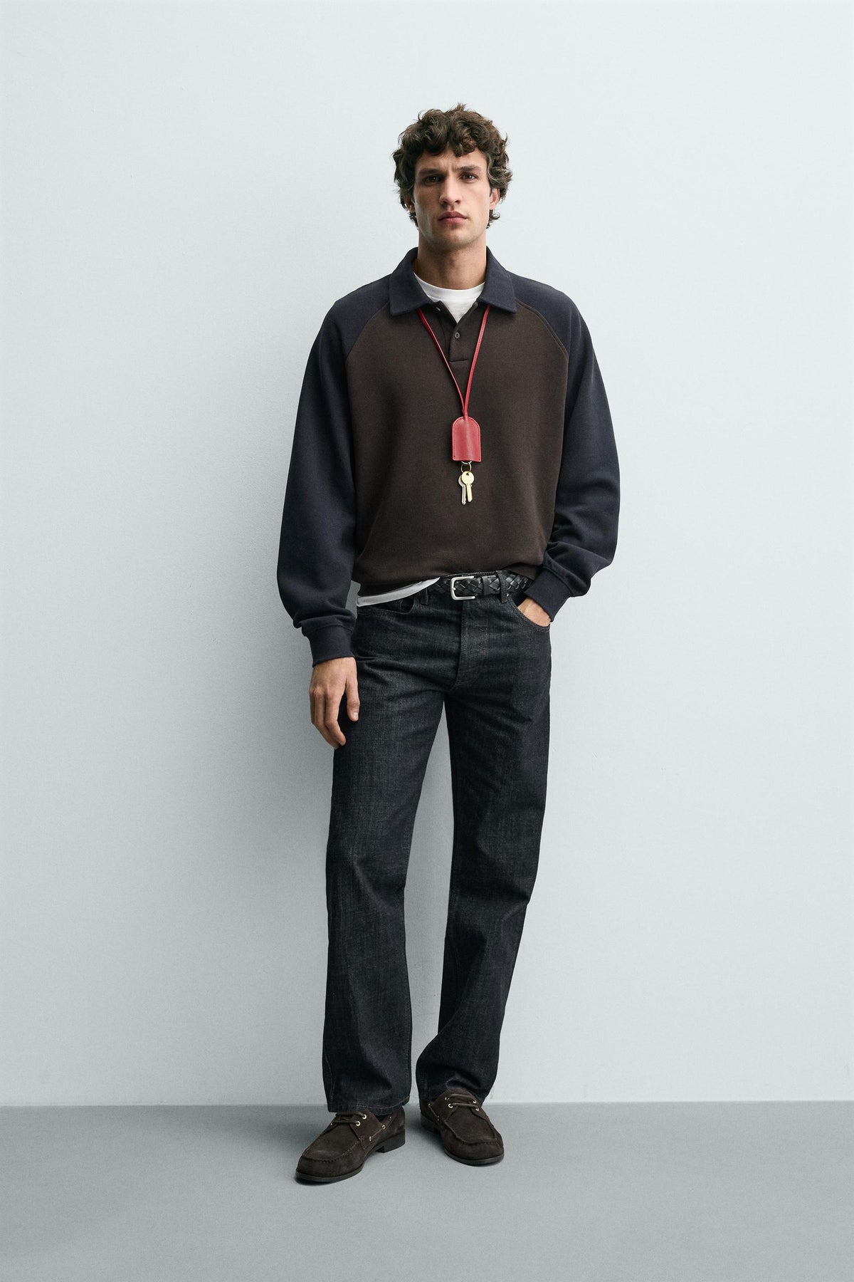 Polohemd mit Farbblock-Design