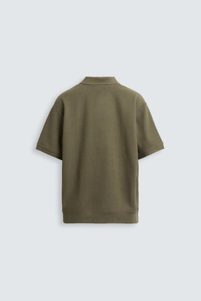 VERTICAL TEXTURED POLO SHIRT - Image 7