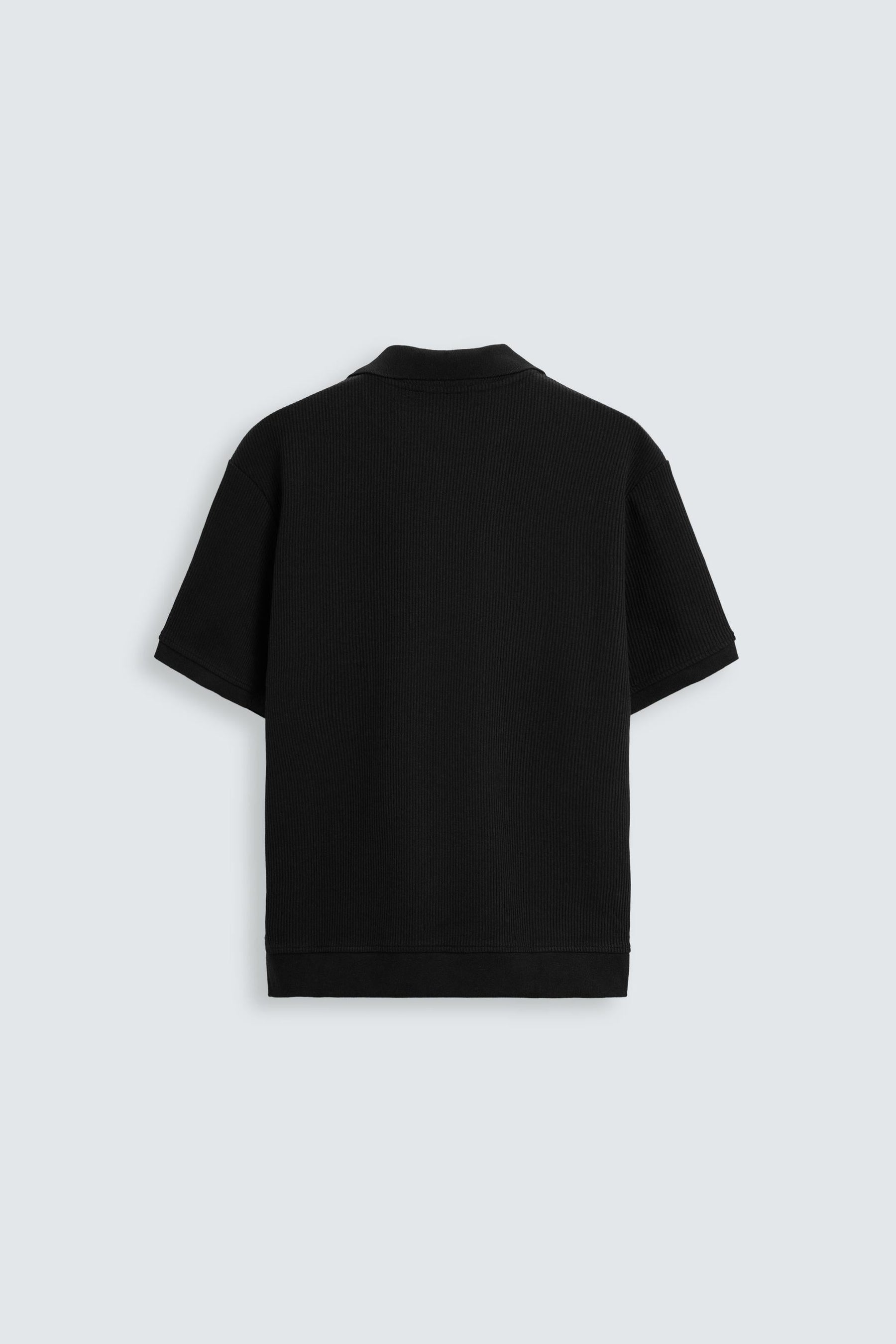 VERTICAL TEXTURED POLO SHIRT - Image 6