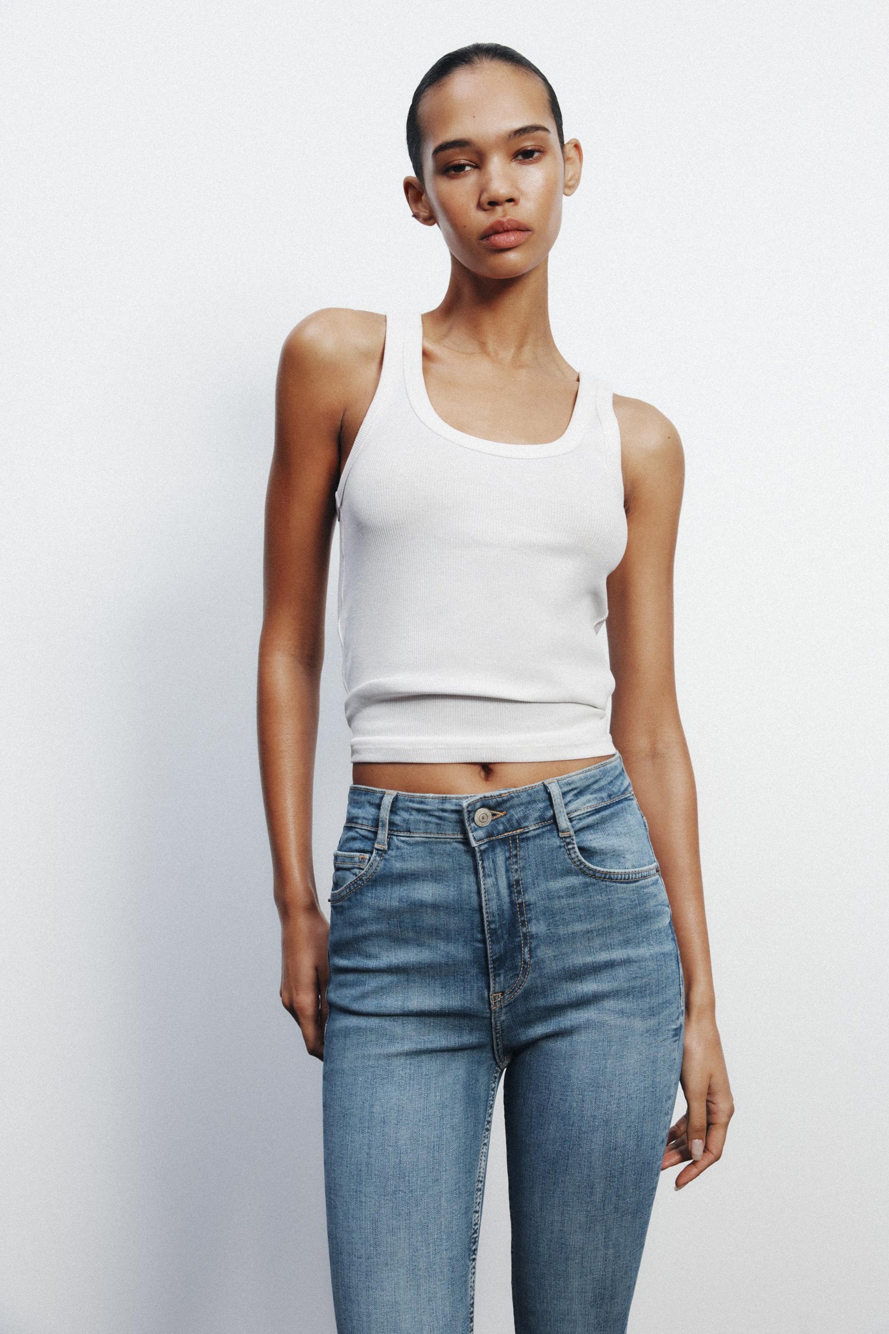 High-Waist Skinny Jeans