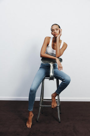 High-Waist Skinny Jeans