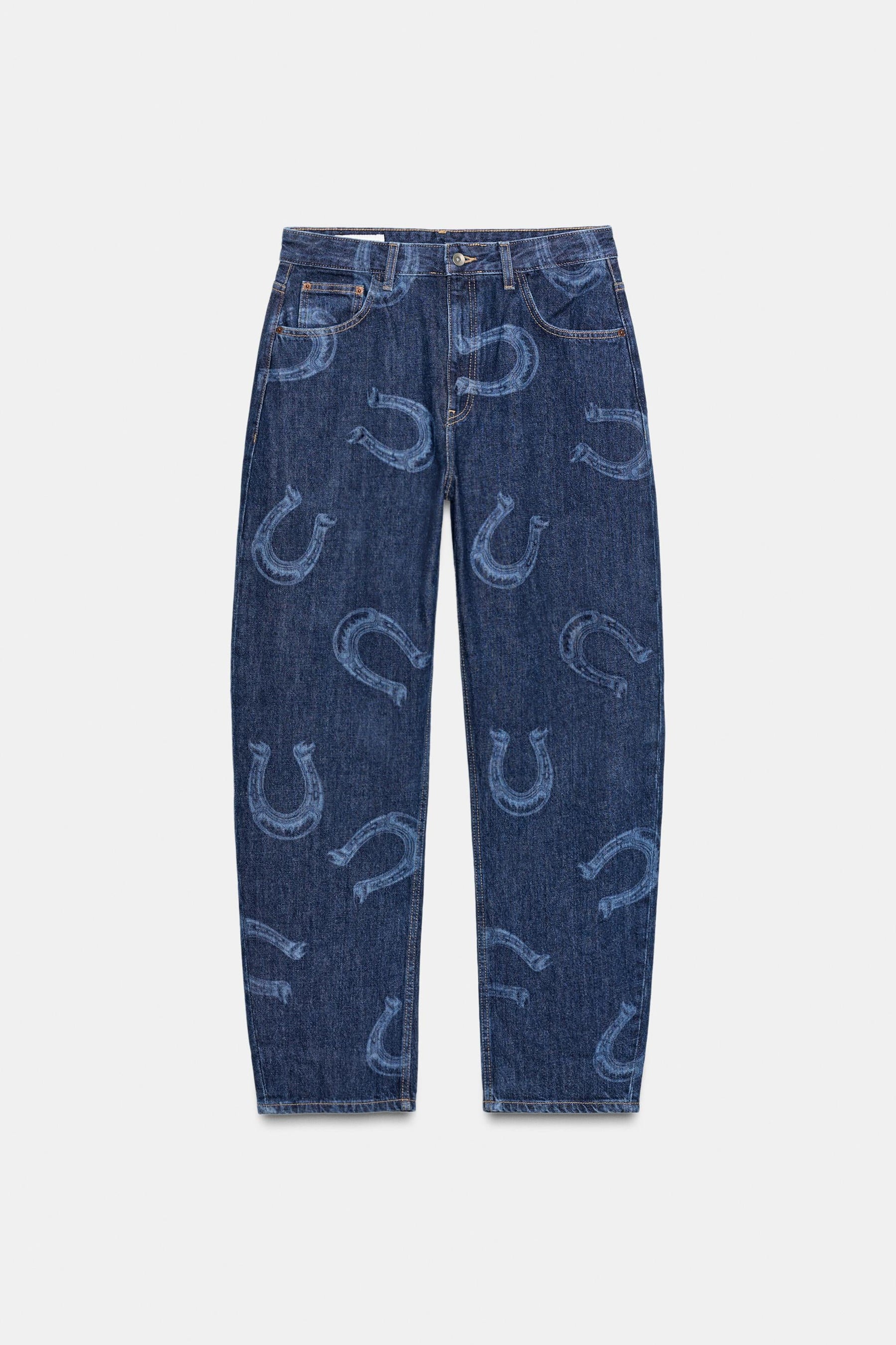 Hochtaillierte Barrel-Jeans
