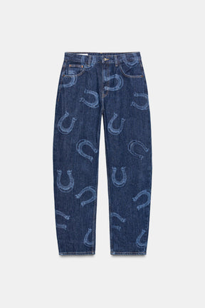 Hochtaillierte Barrel-Jeans