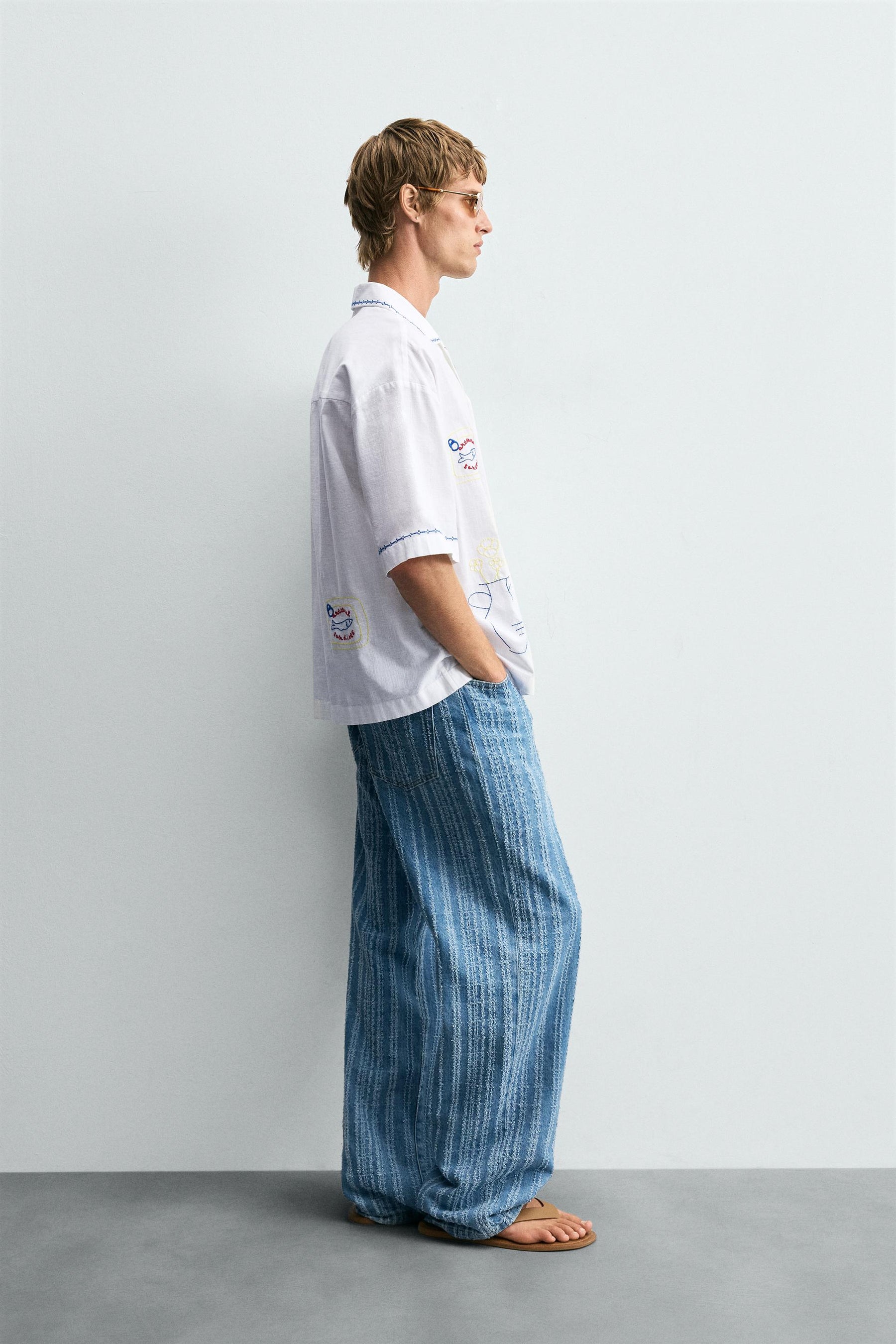 CONTRAST EMBROIDERY SHIRT - Image 4