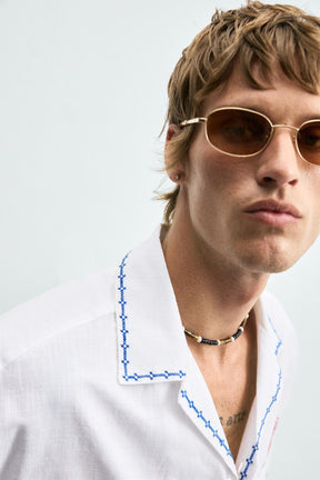 CONTRAST EMBROIDERY SHIRT - Image 6