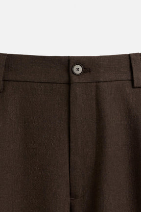 TEXTURED BERMUDA SHORTS WITH PLEATS - Image 8