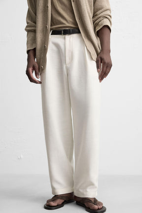 RELAXED FIT PLEATED TROUSERS - Image 6