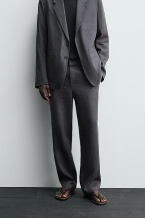 100% LINEN SUIT TROUSERS - Image 2