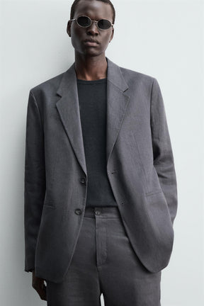 100% LINEN SUIT BLAZER - Image 4