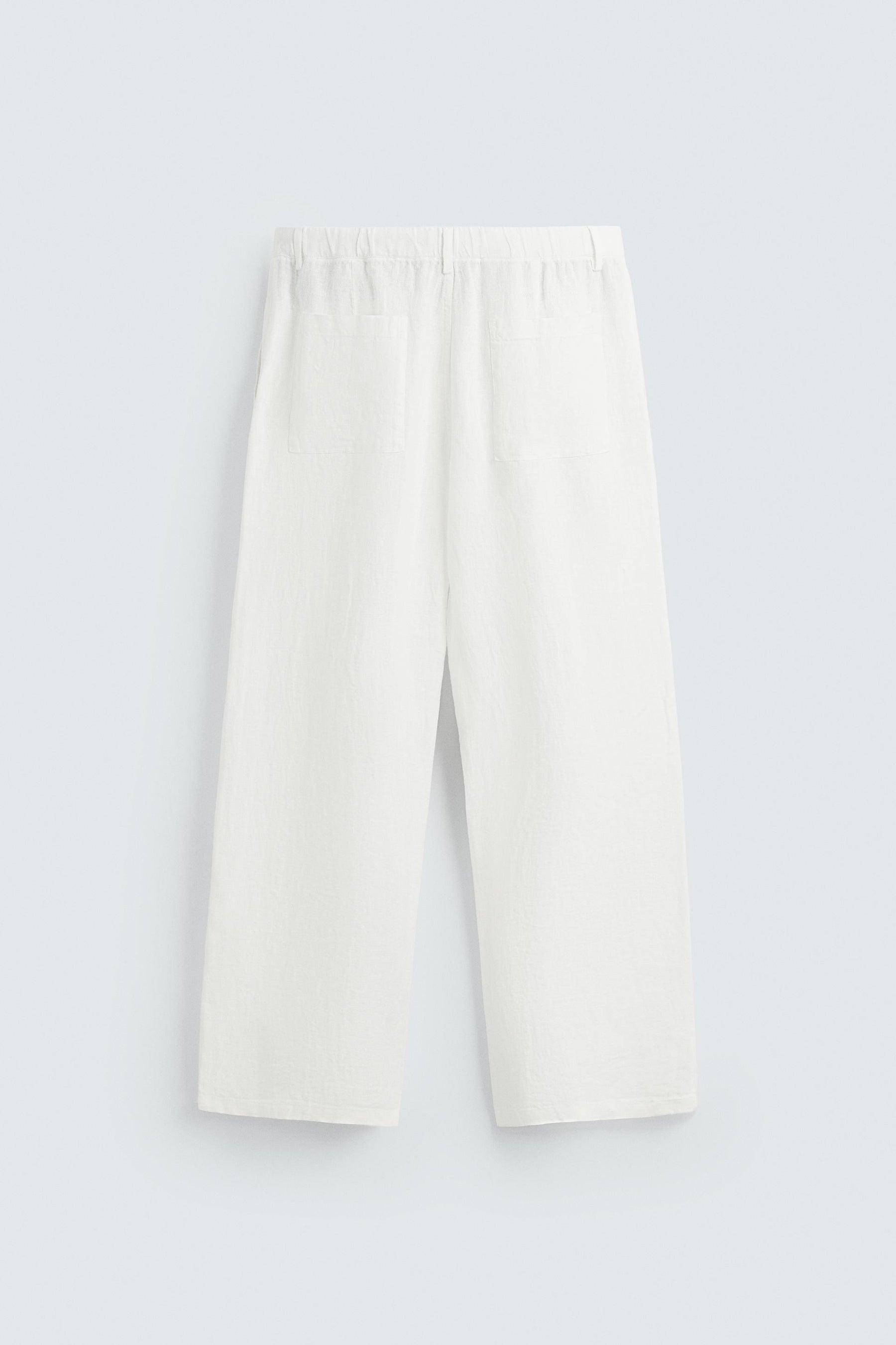 RELAXED FIT 100% LINEN TROUSERS - Image 7