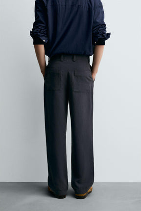 STRAIGHT-LEG FLOWING TROUSERS - Image 3