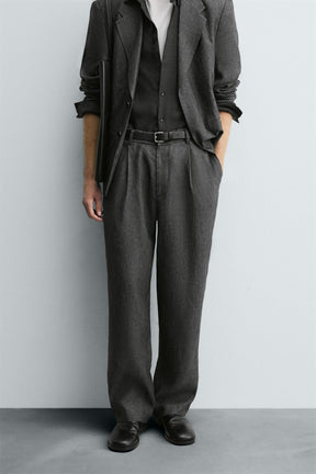 100% LINEN SUIT TROUSERS - Image 2