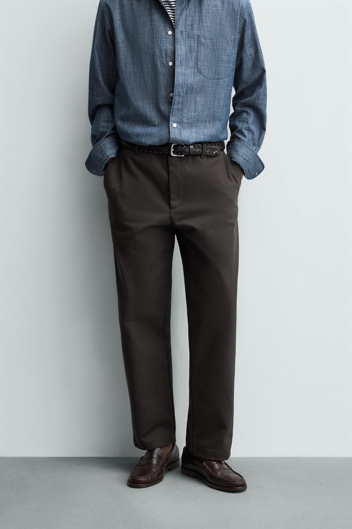 Textured Straight Leg Hose