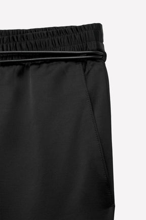 WOOL TROUSERS WITH BELT