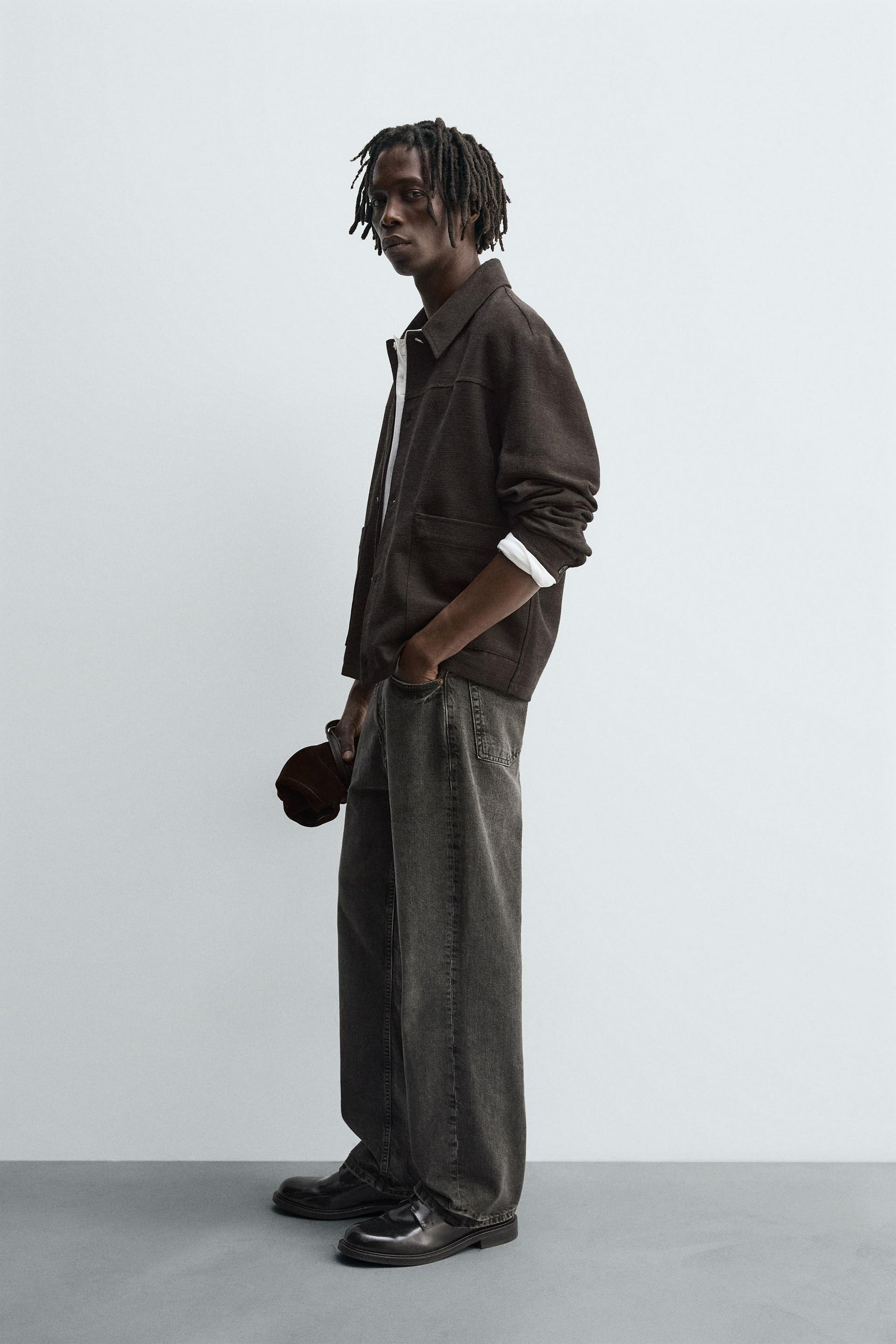 TEXTURED OVERSHIRT WITH POCKETS - Image 4