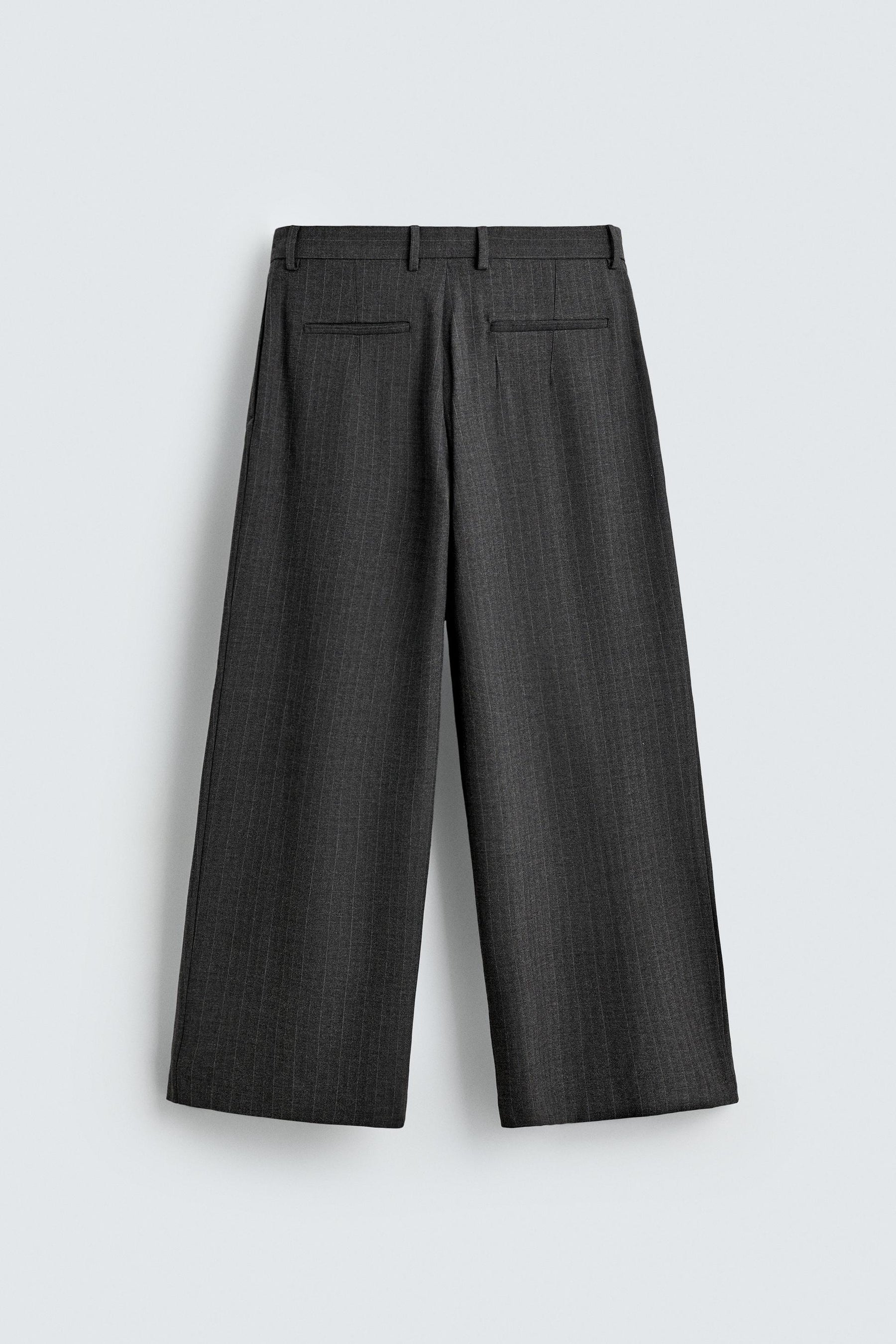 Pinstripe Pleated Trousers