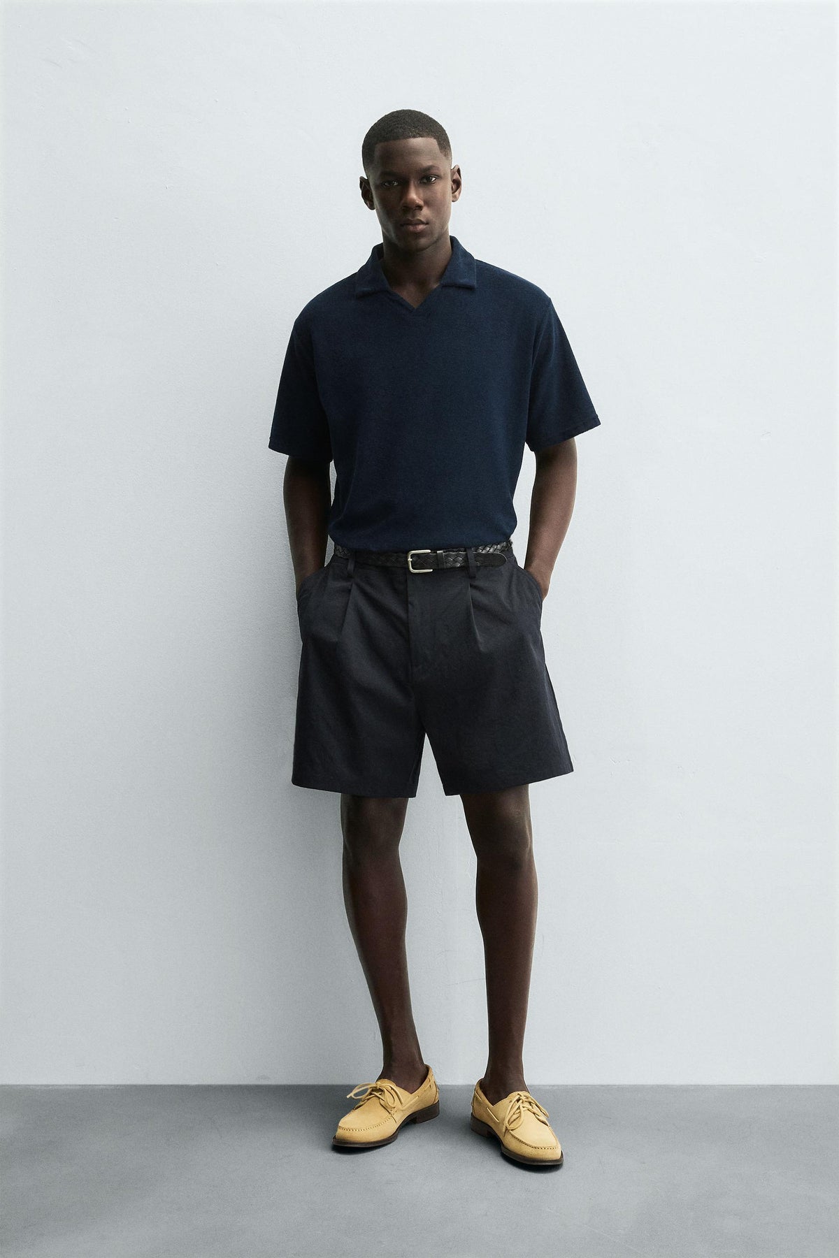 REGULAR FIT TOWELLING POLO SHIRT - Image 1