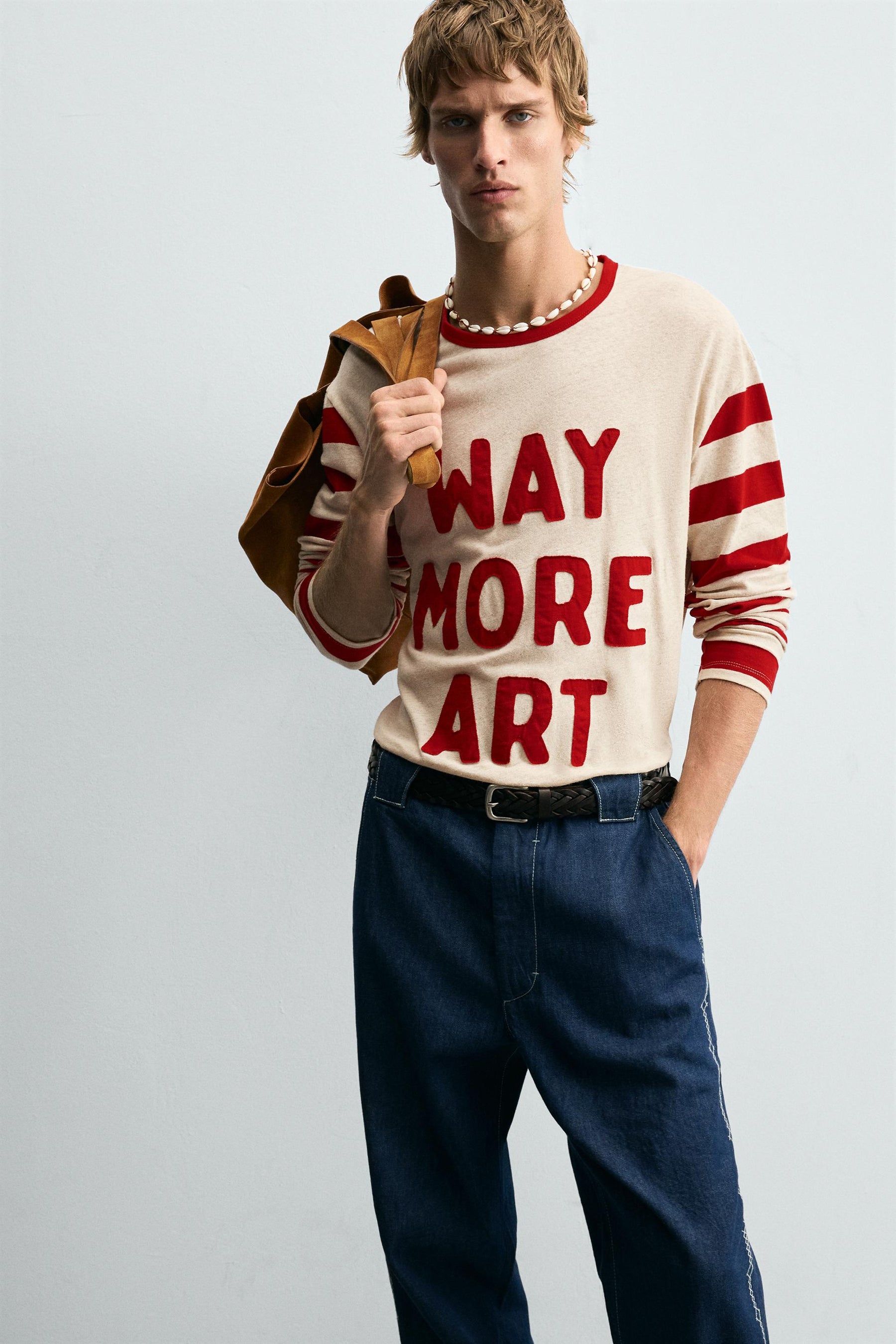 COMBINED STRIPED T-SHIRT - Image 6