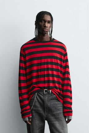 CONTRAST STRIPED T-SHIRT - Image 2