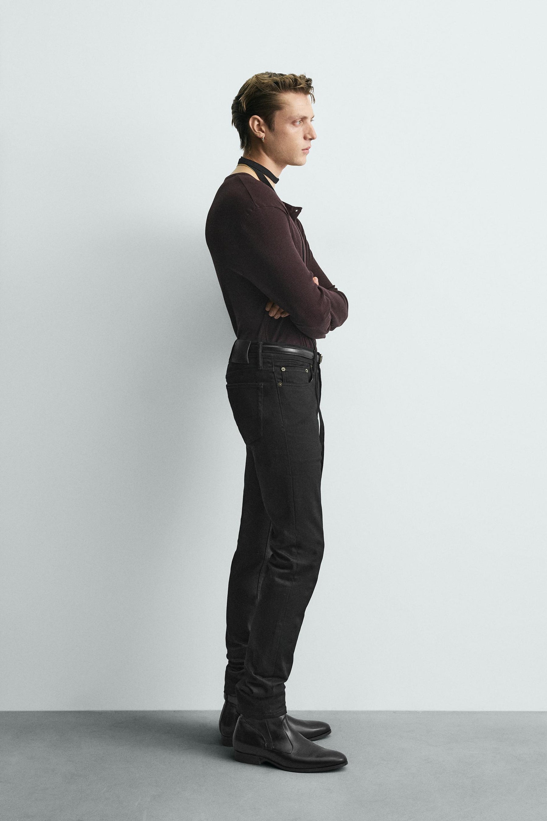 LYOCELL - COTTON HENLEY COLLAR T-SHIRT - Image 4