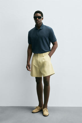 TEXTURED PIQUÉ POLO SHIRT - Image 1