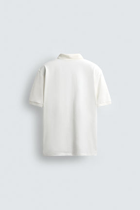 TEXTURED PIQUÉ POLO SHIRT - Image 7