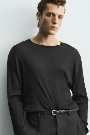 LIGHTWEIGHT LYOCELL - COTTON T-SHIRT - Image 5
