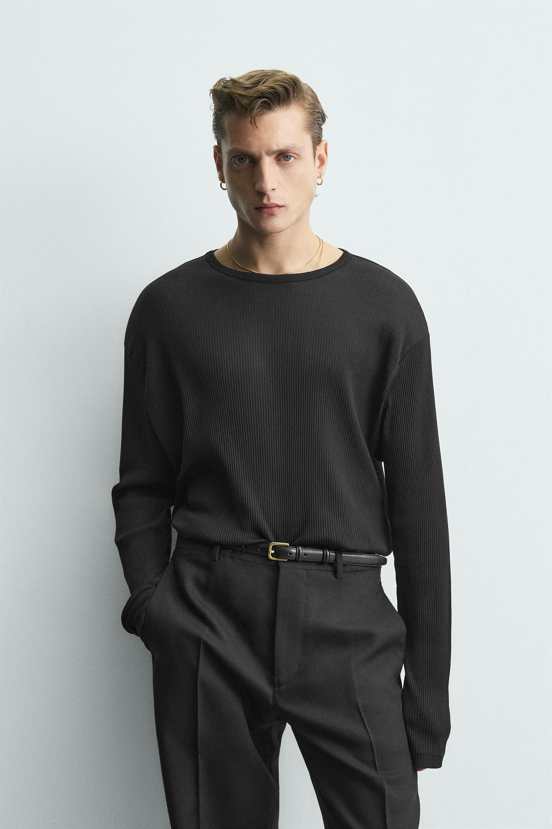 LIGHTWEIGHT LYOCELL - COTTON T-SHIRT - Image 2