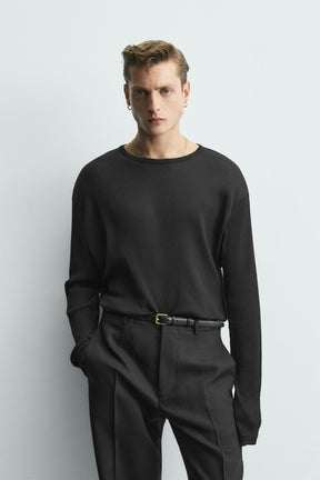 LIGHTWEIGHT LYOCELL - COTTON T-SHIRT - Image 2