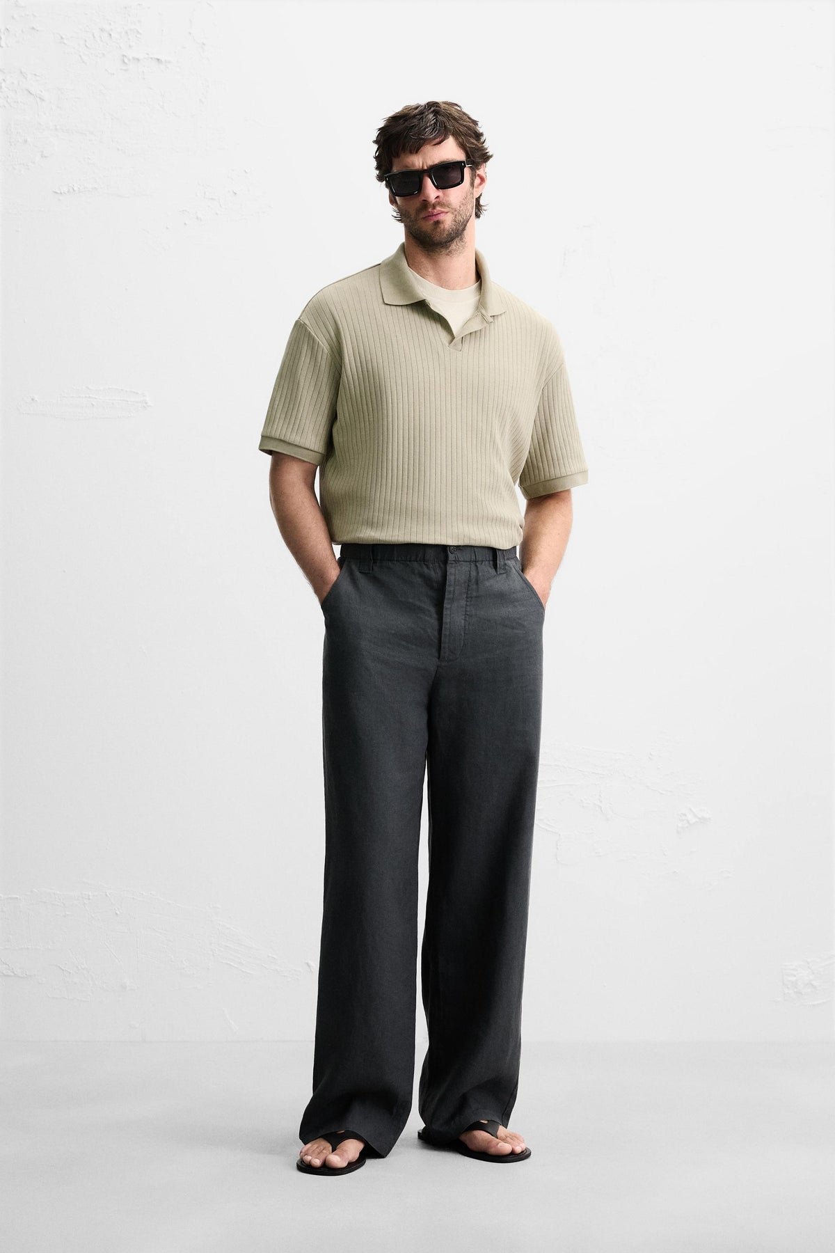 Fein geripptes Poloshirt