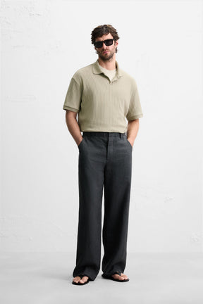 RIB POLO SHIRT - Image 1