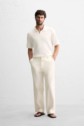 RIB POLO SHIRT - Image 1