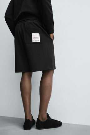 INTERLOCK BERMUDA SHORTS WITH LABEL - Image 6