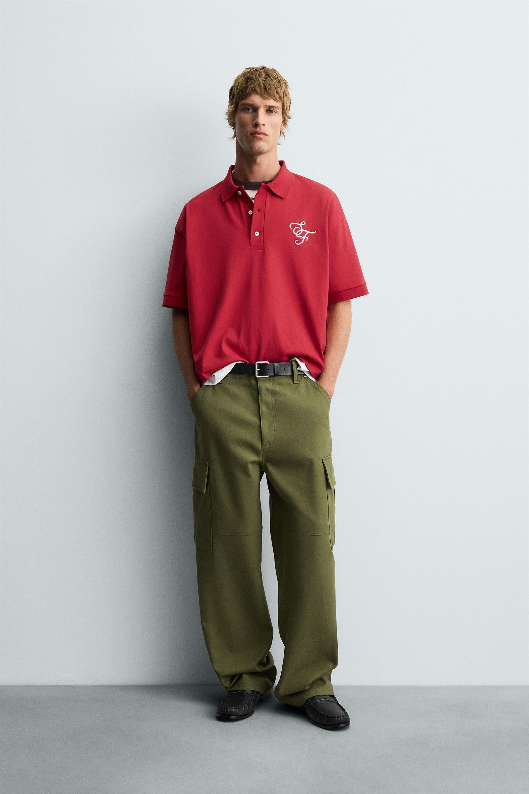 Embroidered Letter Polo