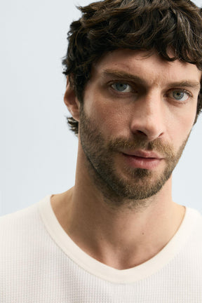 WAFFLE-KNIT TEXTURED T-SHIRT - Image 5