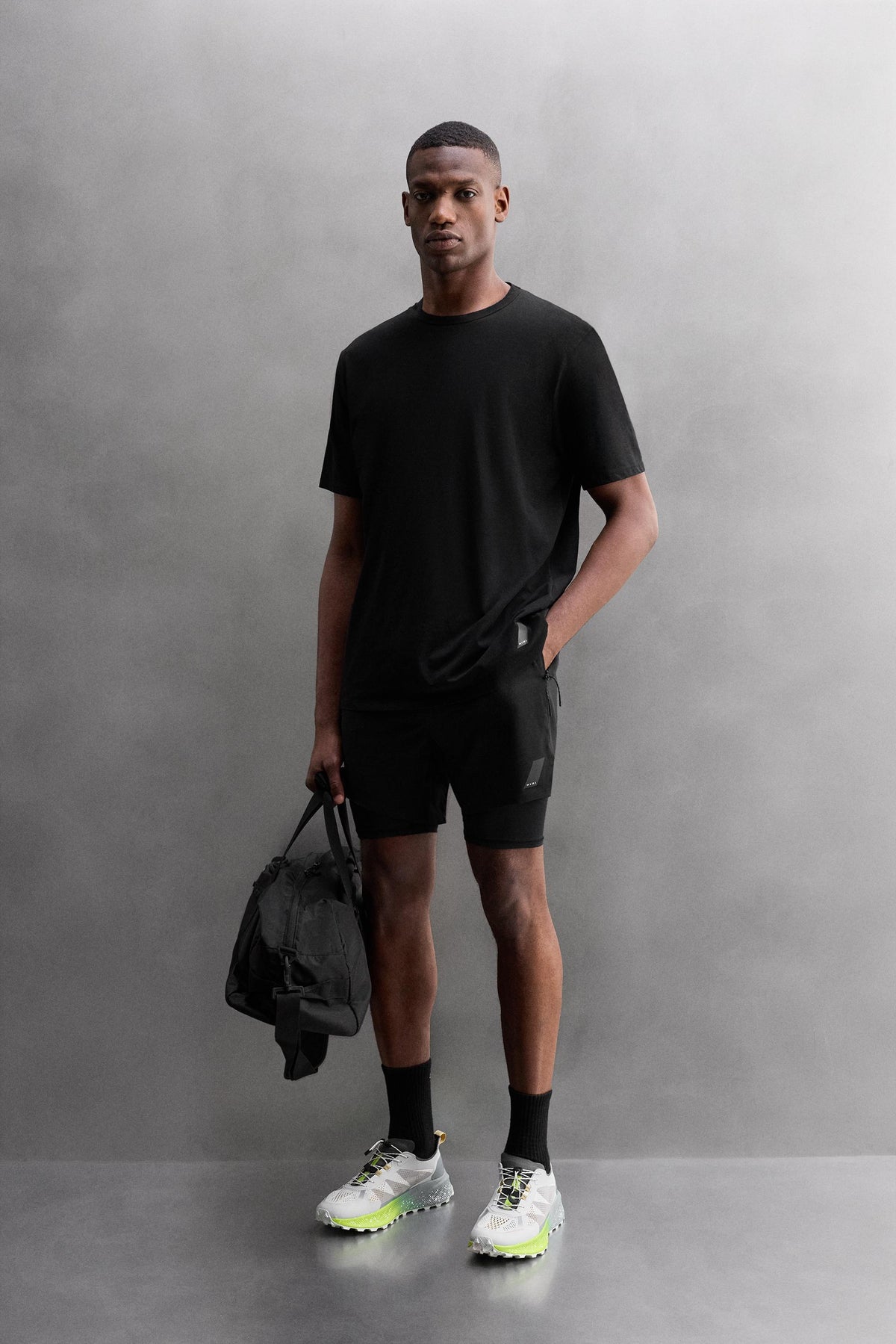 COTTON BLEND TECHNICAL T-SHIRT - Image 1