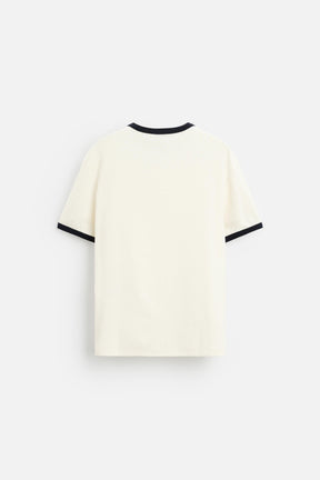 BASIC CONTRAST RIB T-SHIRT - Image 6