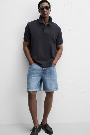 REGULAR FIT DENIM BERMUDA SHORTS - Image 5