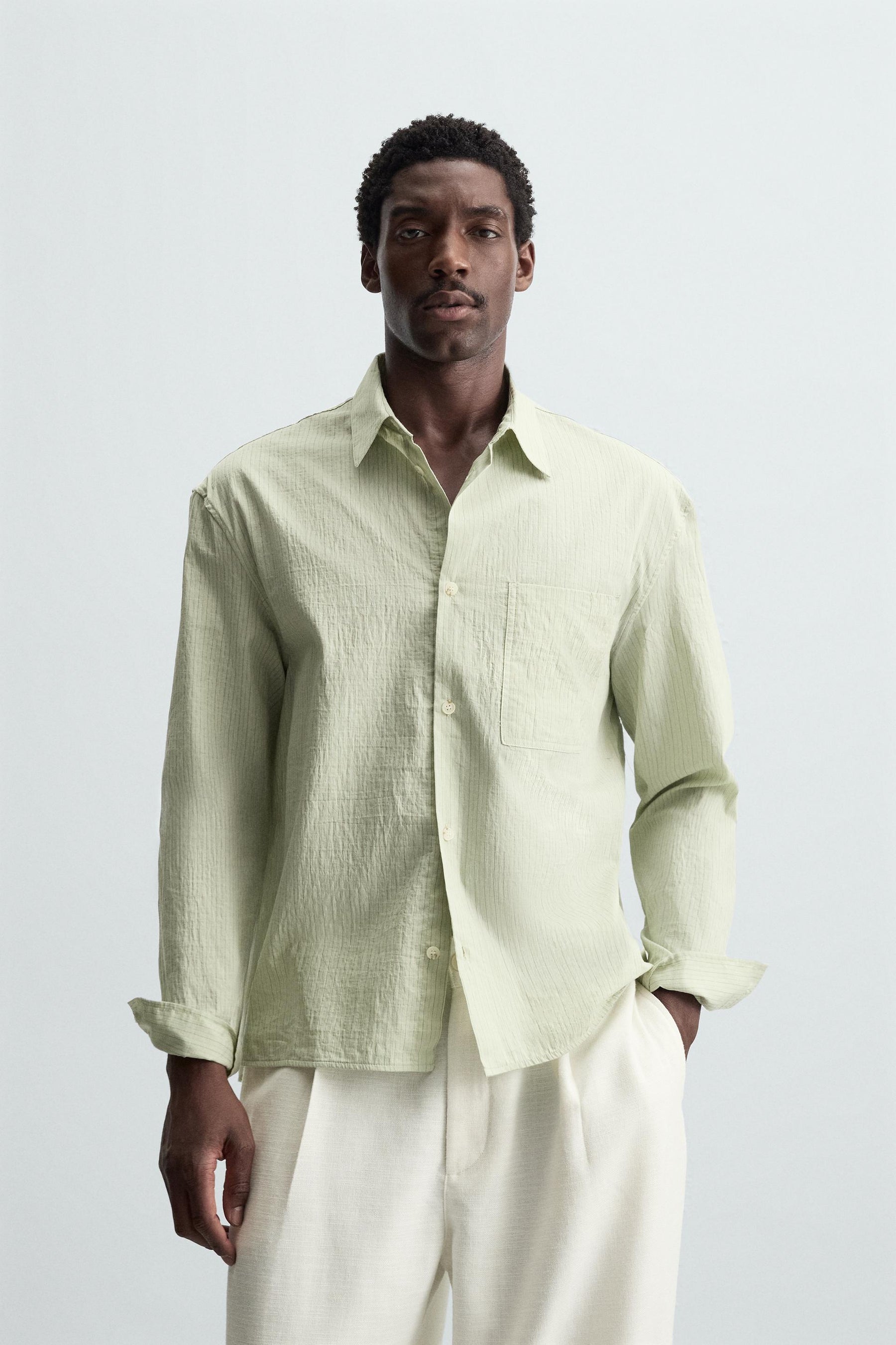 TEXTURED STRIPE SHIRT - Image 2